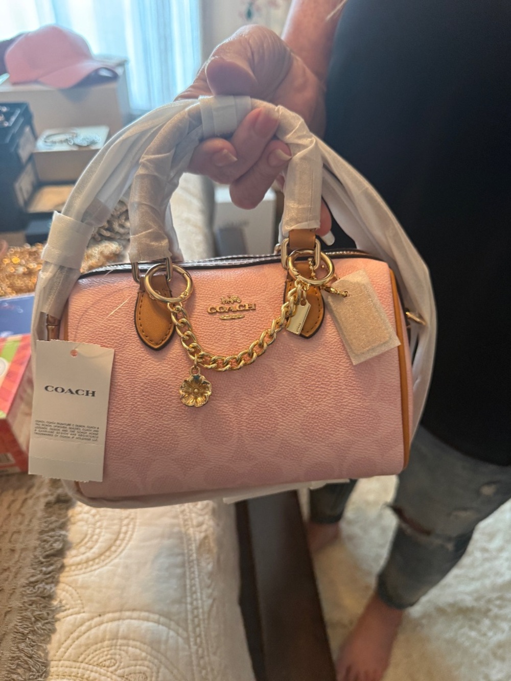 Coach Pink Mono bag!